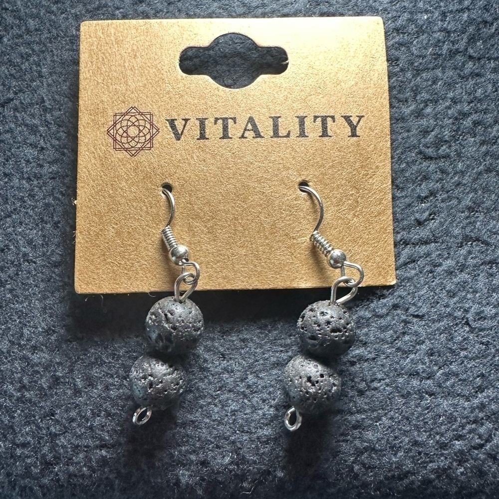 Lava Stone Essential Oil Diffusing Earrings - image 1